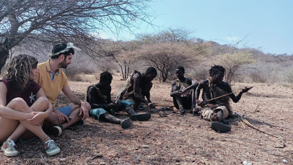 Meet friendly Tanzania locals like these members of the Hadzabe tribewhen you take a tailor-made holiday with Alfred&.